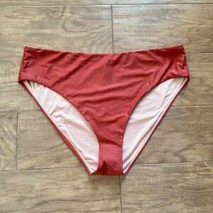 NWT J.Crew High-Rise Bikini Bottom Size 2X Orange BF178